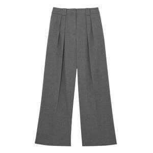 REISS Poppie Petite Wide Leg Pleated Trousers